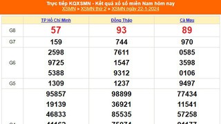 XSMN 22/1, kết quả xổ số miền Nam hôm nay 22/1/2024, KQXSMN thứ Hai ngày 22 tháng 1