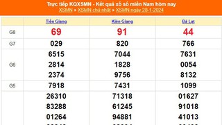 XSMN 28/1, kết quả xổ số miền Nam hôm nay 28/1/2024, KQXSMN ngày 28 tháng 1