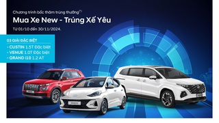 Đến Hyundai Thành Công Phạm Hùng mua xe có cơ hội tham gia chương trình "Mua Xe New – Trúng Xế Yêu"