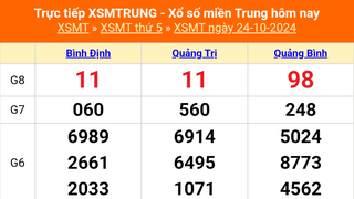 XSMT 24/10 - Kết quả xổ số miền Trung hôm nay 24/10/2024 - KQXSMT thứ Năm ngày 24 tháng 10