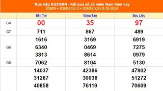 XSMN 10/10 - Kết quả xổ số miền Nam hôm nay 10/10/2024 - Trực tiếp xổ số hôm nay ngày 10 tháng 10