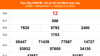 XSHCM 2/11 - XSTP thứ Bảy - Kết quả xổ số Hồ Chí Minh hôm nay ngày 2/11/2024