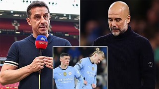 Gary Neville: 'Man City bị áp đảo ở mọi vị trí, đang ở giai đoạn thoái trào'