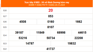 XSBD 29/11 - Kết quả xổ số Bình Dương hôm nay 29/11/2024 - Trực tiếp XSBD ngày 29 tháng 11