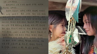 Thang Duy gửi cho IU bức thư tay cảm động bằng tiếng Hàn sau khi quay MV 'Shh'