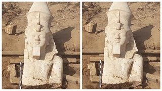 Ai Cập khai quật phần trên của tượng Pharaoh Ramses II niên đại 3.200 năm trước đây