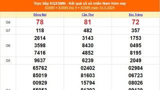 XSMN 15/5, kết quả xổ số miền Nam hôm nay 15/5/2024, KQXSMN thứ Tư ngày 15 tháng 5