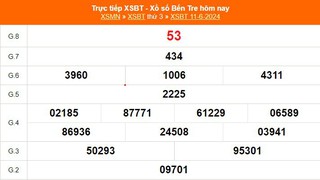 XSBT 11/6, kết quả xổ số Bến Tre hôm nay 11/6/2024, trực tiếp xổ số hôm nay