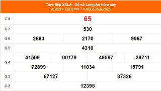 XSLA 15/6, kết quả xổ số Long An ngày 15/6/2024, trực tiếp xổ số hôm nay