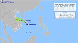 Tin áp thấp nhiệt đới trên Biển Đông sáng 15/7