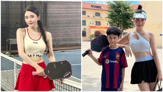 Quỳnh Nga, Huyền Lizzie,... và loạt sao nữ tập môn thể thao hot pickleball 