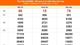 XSMN 2/7, kết quả xổ số miền Nam hôm nay ngày 2/7/2024, trực tiếp XSMN hôm nay
