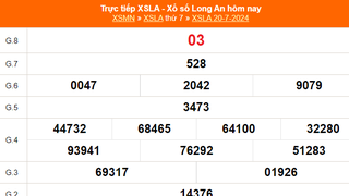 XSLA 20/7, kết quả xổ số Long An hôm nay ngày 20/7/2024, trực tiếp kết quả xổ số hôm nay