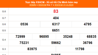 XSHCM 31/8 - XSTP thứ Bẩy - Kết quả xổ số Hồ Chí Minh hôm nay ngày 31/8/2024