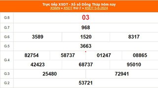 XSDT 5/8, kết quả xổ số Đồng Tháp hôm nay 5/8/2024, kết quả xổ số hôm nay