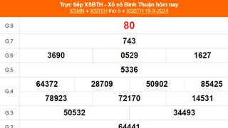 XSBTH 19/9 - Kết quả xổ số Bình Thuận hôm nay 19/9/2024 - Trực tiếp XSBTH ngày 19 tháng 9