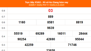 XSAG 5/9 - Kết quả xổ số An Giang hôm nay 5/9/2024 - Trực tiếp xổ số hôm nay ngày 5 tháng 9