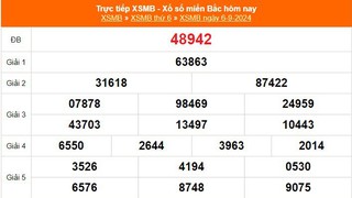 XSMB 6/9 - Kết quả Xổ số miền Bắc hôm nay 6/9/2024 - KAXSMB thứ Sáu ngày 6 tháng 9