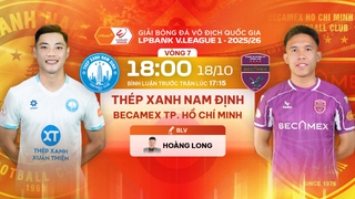 Link xem trực tiếp bóng đá Nam Định vs Becamex TPHCM 18h hôm nay, V-League vòng 7