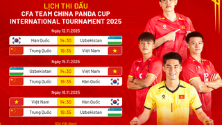 Lịch thi đấu bóng đá U23 Việt Nam tại giải quốc tế tại Trung Quốc - Panda Cup 2025