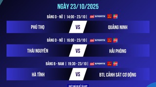 Link xem trực tiếp bóng chuyền VCK hạng A quốc gia 2025 ngày 23/10