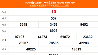XSBP 1/11 - Kết quả xổ số Bình Phước hôm nay 1/11/2025 - Trực tiếp XSBP ngày 1 tháng 11
