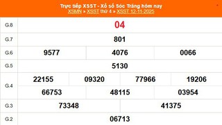 XSST 12/11 - Kết quả xổ số Sóc Trăng hôm nay 12/11/2025 - Trực tiếp XSST ngày 12 tháng 11
