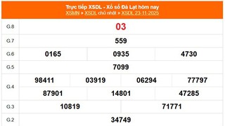 XSDL 23/11 - Kết quả xổ số Đà Lạt hôm nay 23/11/2025 - Trực tiếp XSDL ngày 23 tháng 11