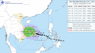 Khu vực giữa Biển Đông biển động dữ dội do ảnh hưởng bão số 15