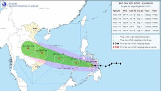 Ảnh hưởng bão KALMAEGI: Khu vực giữa Biển Đông có gió mạnh, sóng lớn