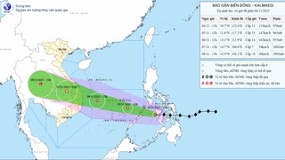 Bão KALMAEGI tiếp tục đổi hướng, di chuyển vào Biển Đông trong ngày 5/11