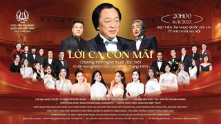 Tri ân GS-NSND Trung Kiên - "Kiến trúc sư" đào tạo thanh nhạc Việt Nam bằng "Lời ca còn mãi"