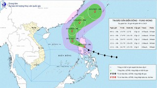 Dự báo ngày 10/11, bão FUNG-WONG giảm cường độ đi vào khu vực Bắc Biển Đông