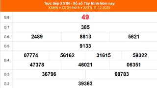 XSTN 11/12 - Kết quả xổ số Tây Ninh hôm nay 11/12/2025 - Trực tiếp XSTN ngày 11 tháng 12