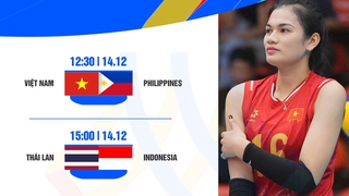 Lịch thi đấu bóng chuyền SEA Games 2025 ngày 14/12