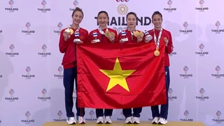 Karate Việt Nam tỏa sáng ở nội dung đối kháng đồng đội nữ SEA Games 33
