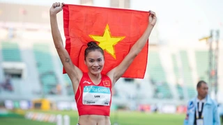 Quách Thị Lan lần đầu giành HCV nội dung 400m rào nữ tại SEA Games 