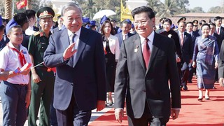 Tổng Bí thư Tô Lâm dự Lễ khánh thành Công viên Hữu nghị Lào - Việt Nam ở thủ đô Viêng Chăn