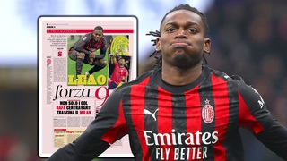 Lazio vs Milan: Leao đang tiến hóa thành 'số 9' 