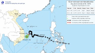 Áp thấp nhiệt đới di chuyển nhanh hướng về vùng biển Đắk Lắk - Khánh Hòa