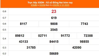 XSDN 3/12 - Kết quả xổ số Đồng Nai hôm nay 3/12/2025 - Trực tiếp XSDN ngày 3 tháng 12