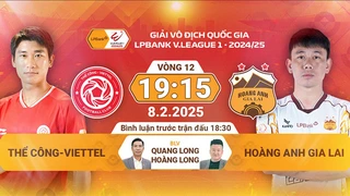 Link xem trực tiếp bóng đá Thể Công vs HAGL 19h15 ngày 8/2, vòng 12 V-League