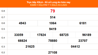XSLA 19/4 - Kết quả xổ số Long An hôm nay 19/4/2025 - Trực tiếp XSLA ngày 19 tháng 4