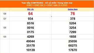 XSMT 22/4 - Kết quả xổ số miền Trung hôm nay 22/4/2025 - Kết quả XSMT thứ Ba ngày 22 tháng 4