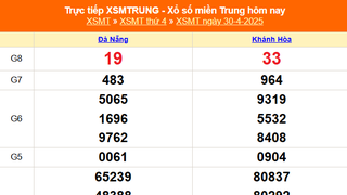 XSMT 30/4 - Kết quả xổ số miền Trung hôm nay 30/4/2025 - Kết quả XSMT thứ Tư ngày 30 tháng 4