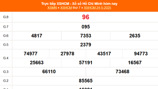 XSHCM 24/5 - XSTP thứ Bảy - Kết quả xổ số Hồ Chí Minh hôm nay ngày 24/5/2025