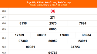 XSLA 31/5 - Kết quả xổ số Long An hôm nay 31/5/2025 - Trực tiếp XSLA ngày 31 tháng 5
