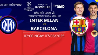 Lịch thi đấu bóng đá hôm nay 6/5: Trực tiếp Inter Milan đấu với Barcelona lúc mấy giờ?