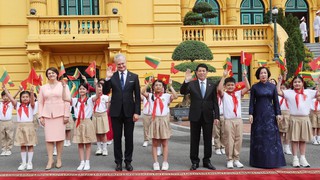 Chủ tịch nước Lương Cường chủ trì lễ đón Tổng thống Litva thăm chính thức Việt Nam
