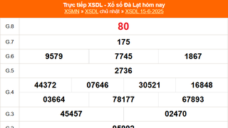 XSDL 15/6 - Kết quả xổ số Đà Lạt hôm nay 15/6/2025 - Trực tiếp XSDL ngày 15 tháng 6
